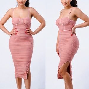 NEW Fashion boutique High quality bodycon dress cute trendy classy sexy mauve